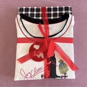 NWT Ellen Tracy Company Holiday Winter Terrior Dog on Sled Pajama Set - Large